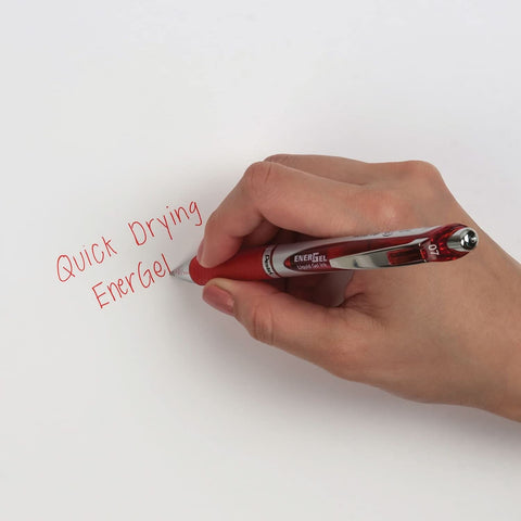Pentel EnerGel Deluxe RTX Gel Pen, Medium Point, Red Ink (BL77-B)
