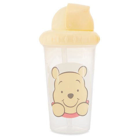 Disney Toddler Sippy Cups for Boys and Girls | 10 Ounce Sippy Cup Pack of Two with Straw and Lid | Durable Blue Leak Proof Travel Water Bottle for Toddlers