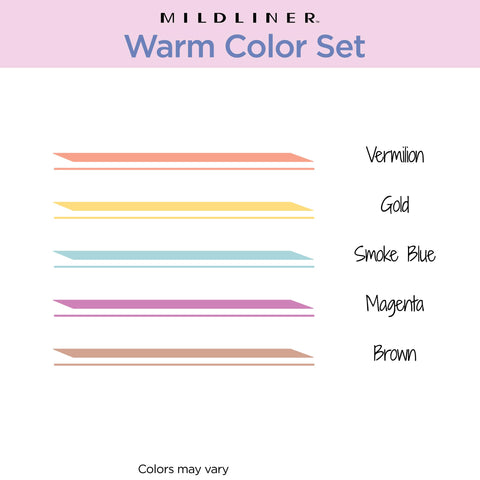 Zebra Pen Mildliner Dual-Tip Highlighter Set, Broad and Fine Point Tips, No Bleed, Ideal for Bible Highlighting, Journaling, Note-Taking and School Supplies, Assorted Warm Ink Colors, 5-Pack (78305)