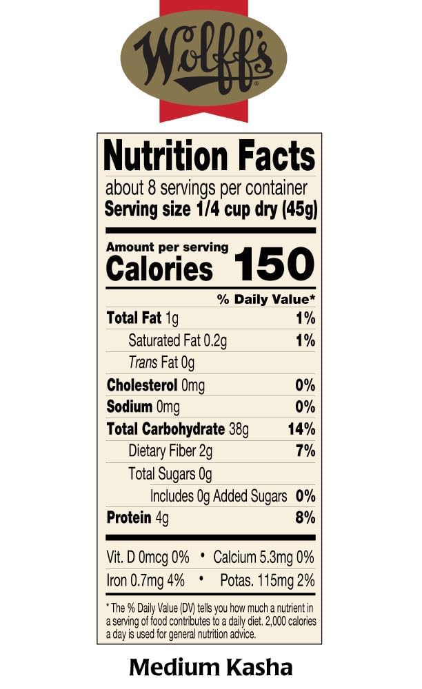 Wolff's Kasha Medium Granulation - 13 oz - Pack of 3 Boxes