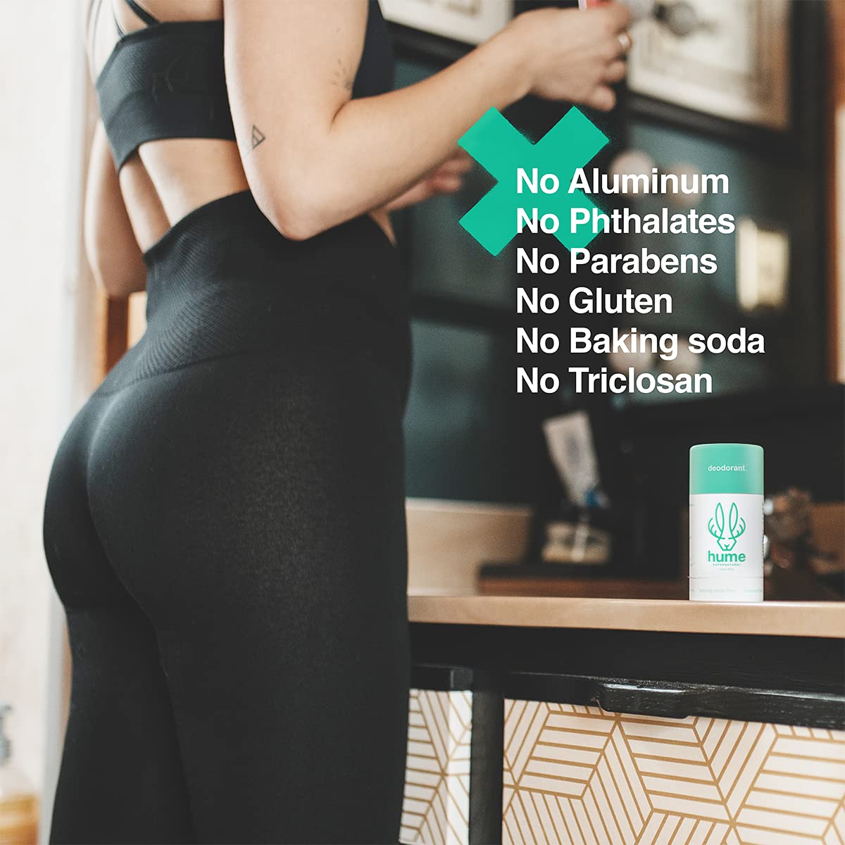 Hume Supernatural Probiotic Roll‑On Deodorant, Aluminum‑Free & Plant‑Based – Gentle on Sensitive Skin, Quick‑Drying, Long‑Lasting Sweat & Odour Protection for Teens & Adults - Desert Bloom, 1-Pack