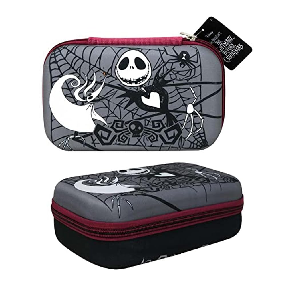 Disney Nightmare Before Christmas Molded EVA Pencil Case Jack Zero and Oogie Boogie Zippered School Supply Pouch