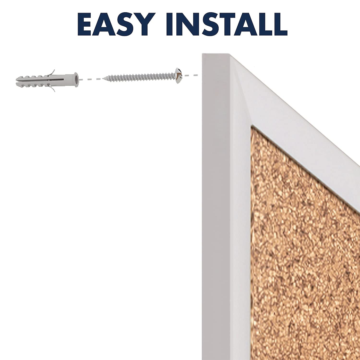 Quartet Cork Bulletin Board 72"W x 48"H Pin Board, Silver Aluminum Frame (2307)
