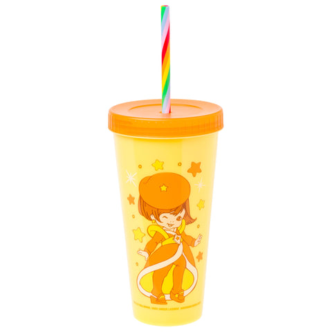 Silver Buffalo Rainbow Brite 4 pack Color Change Plastic Tumbler Set Featuring Rainbow Brite, Patty O’Green, La La Orange, and Shy Violet, 24 Ounces
