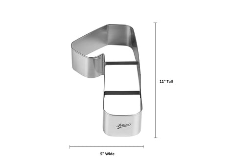 Ateco Extra Large Number 1 Cake Cutter, Silver