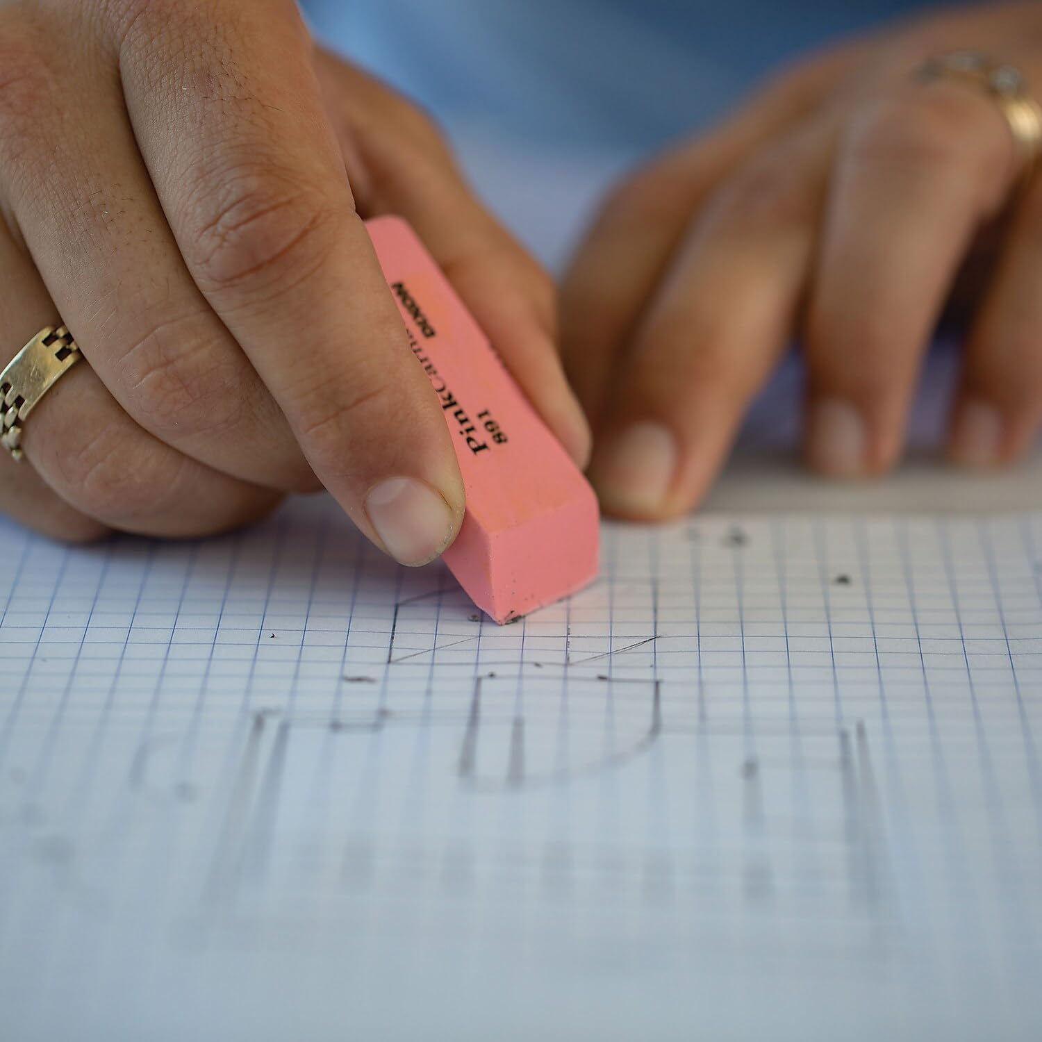 Dixon Pink Carnation Block Eraser, Pink, Bulk (DIX38920)