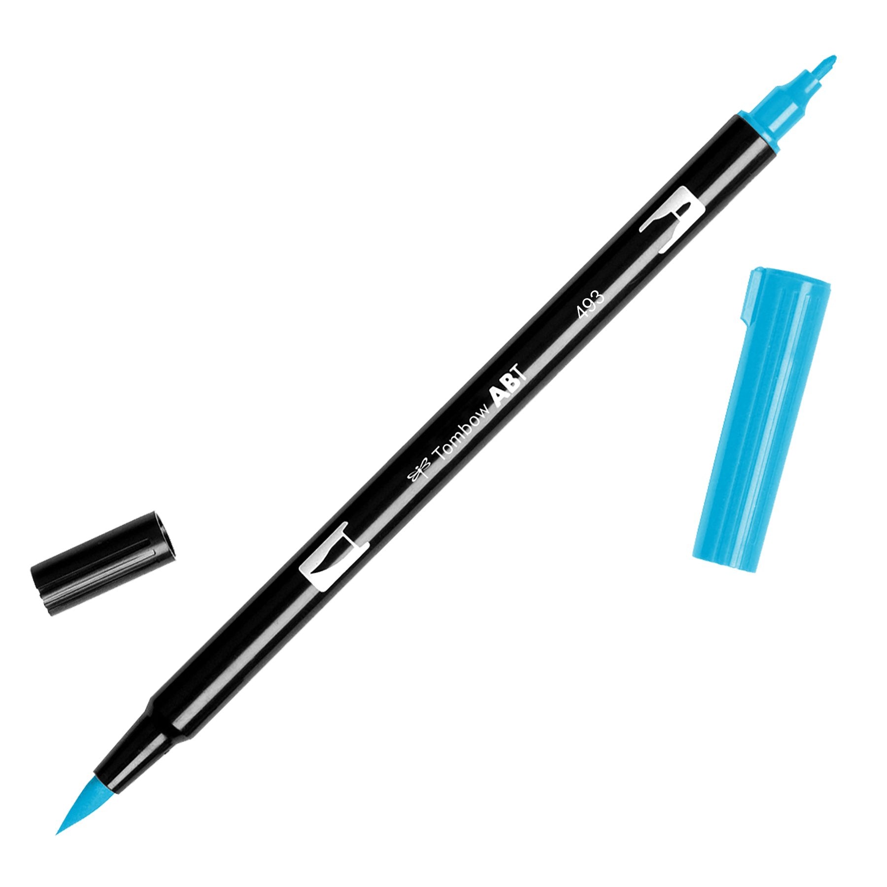 Tombow 56555 Dual Brush Pen Art Marker, 493 - Reflex Blue, 1-Pack. Blendable, Brush and Fine Tip Marker