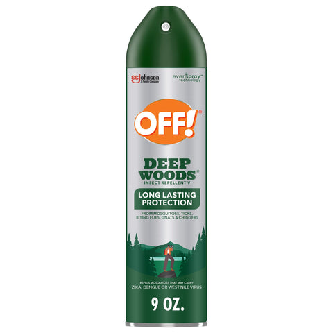 OFF! Deep Woods Insect Repellent Aerosol, Bug Spray with Long Lasting Protection from Mosquitoes and Ticks, 9 oz