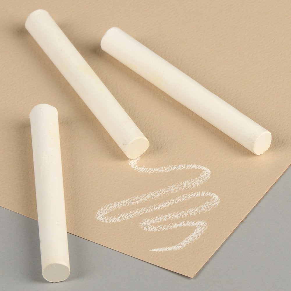 Quartet Alpha Non-Toxic Low Dust Chalk, 3/8" Inch Diameter, White, 12 Sticks per Pack (314005)