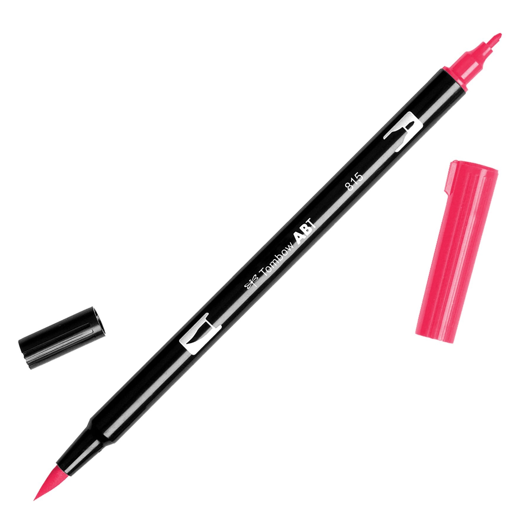 Tombow 56591 Dual Brush Pen Art Marker, 815 - Cherry, 1-Pack. Blendable, Brush and Fine Tip Marker
