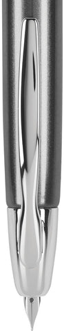 PILOT Vanishing Point Collection Refillable & Retractable Fountain Pen, Gun Metal Gray Barrel with Rhodium Accents, Blue Ink, Medium Nib (60533)