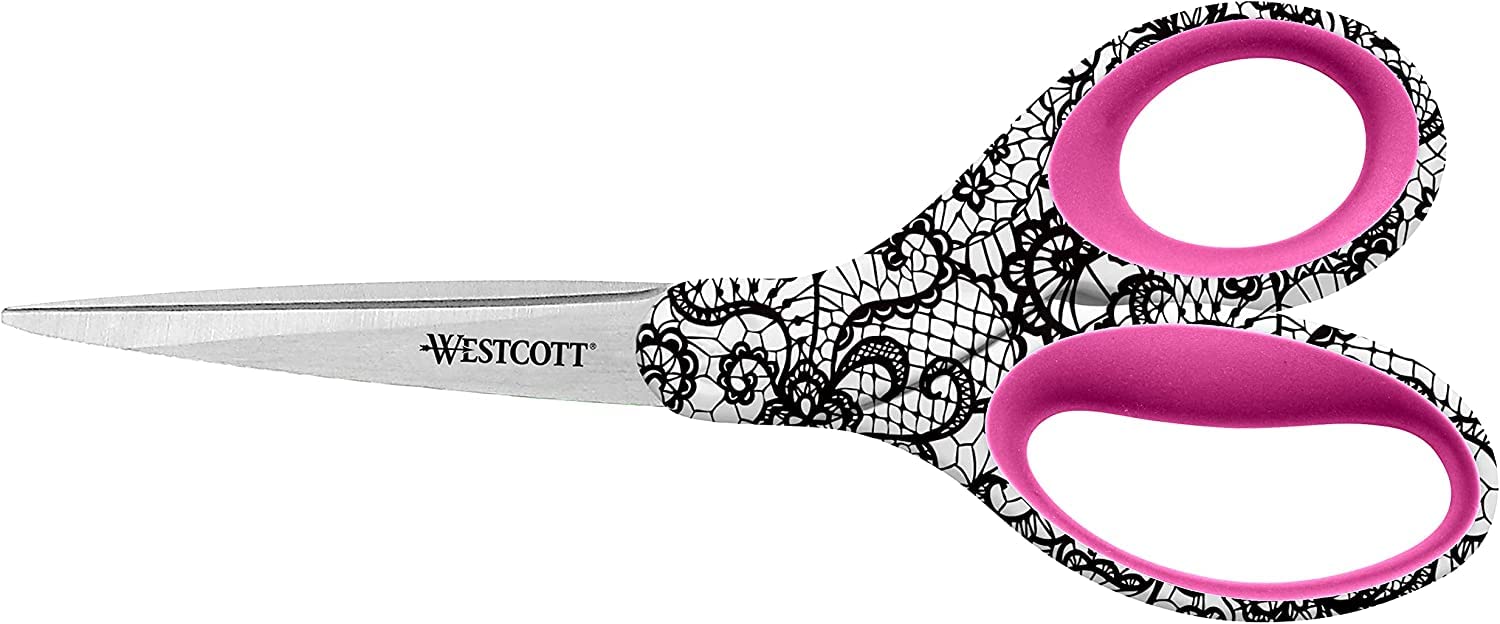 Westcott Trendsetter Straight Lace Pattern Scissor, 8" (16660)
