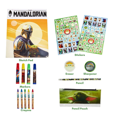 Disney Star Wars Baby Yoda Mandalorian Kids Coloring Set 30 Pc. w/Stickers & Pencil