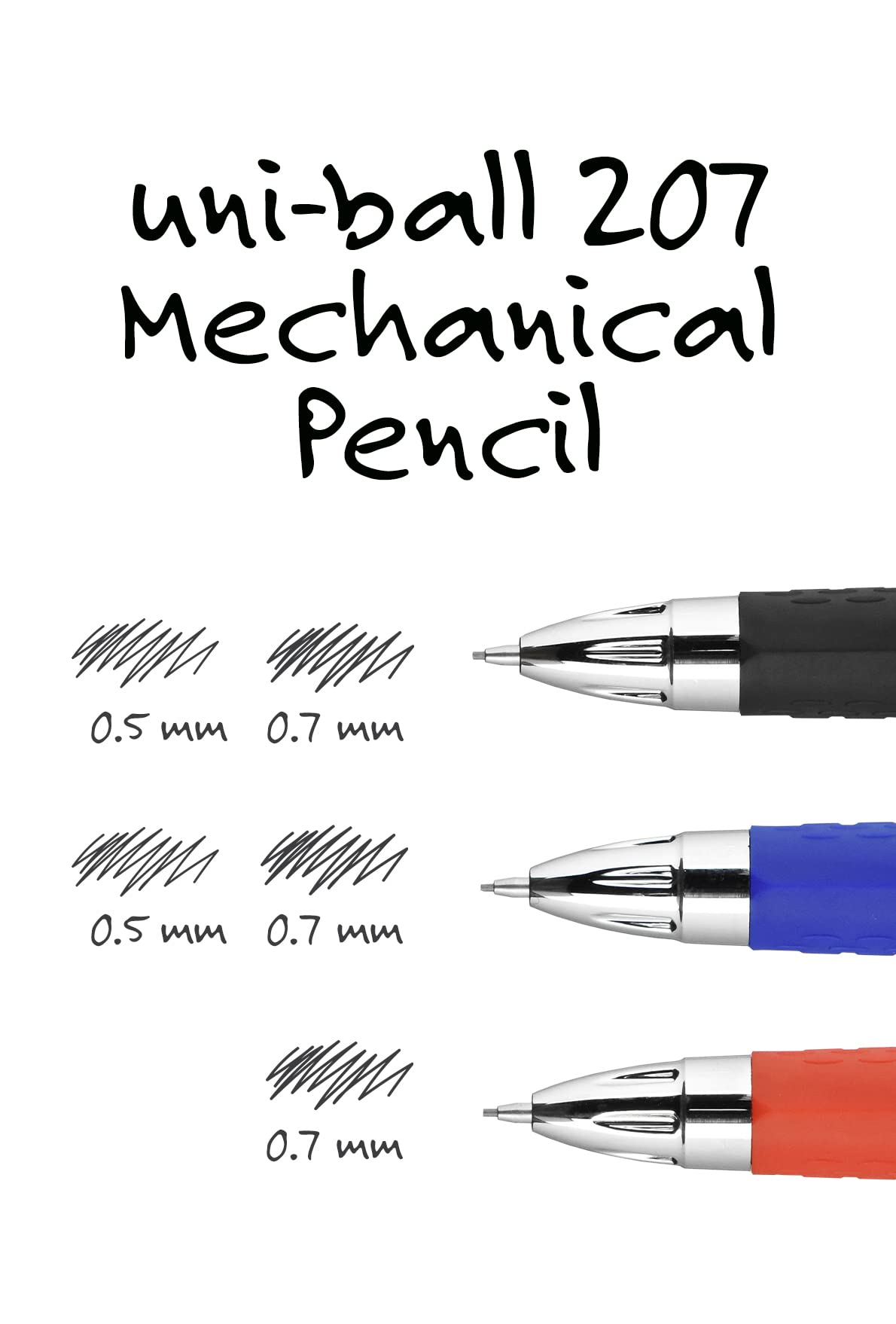 uni-ball 207 Mechanical Pencil, 0.7mm, HB #2, Blue Barrel, 12 Count