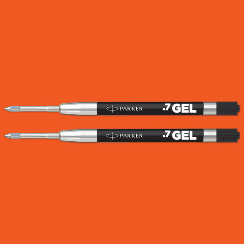 Parker Jotter Originals Gel Pen Refills | Smooth Black Gel Ink Refills | Medium Tip (0.7mm) | 2 Count