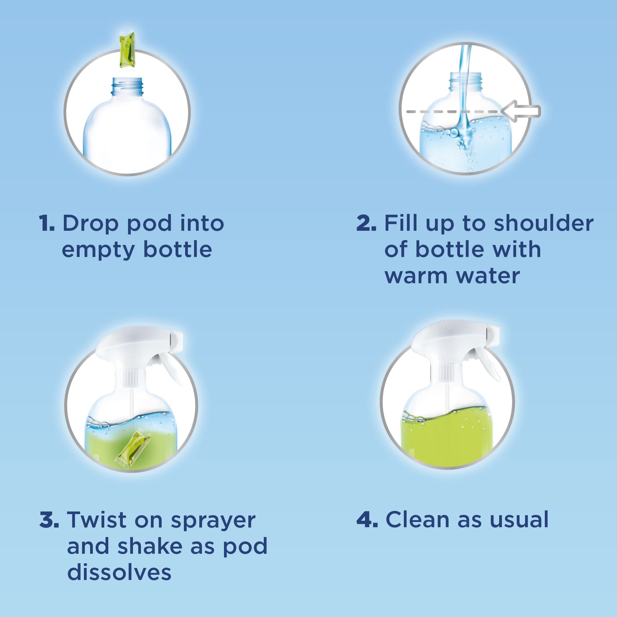 Windex Dissolve Concentrated Pods, Multisurface Cleaner, 3 Concentrated Dissolvable Refill Pods