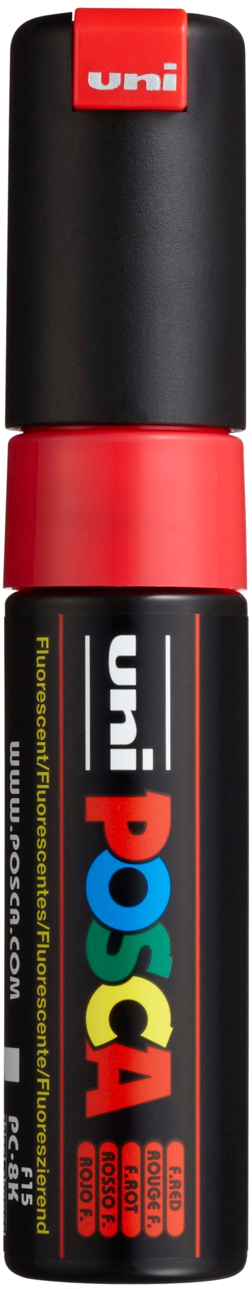 Posca Marker 8K in Fluorescent Red, Posca Pens for Art Supplies, School Supplies, Rock Art, Fabric Paint, Fabric Markers, Paint Pen, Art Markers, Posca Paint Markers