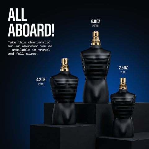 Jean Paul Gaultier Le Male Le Parfum - Amber Woody Eau de Parfum Intense for Men Fragrance - Cardamom, Lavender & Iris, Vanilla - Men's Perfume Spray, 2.5oz