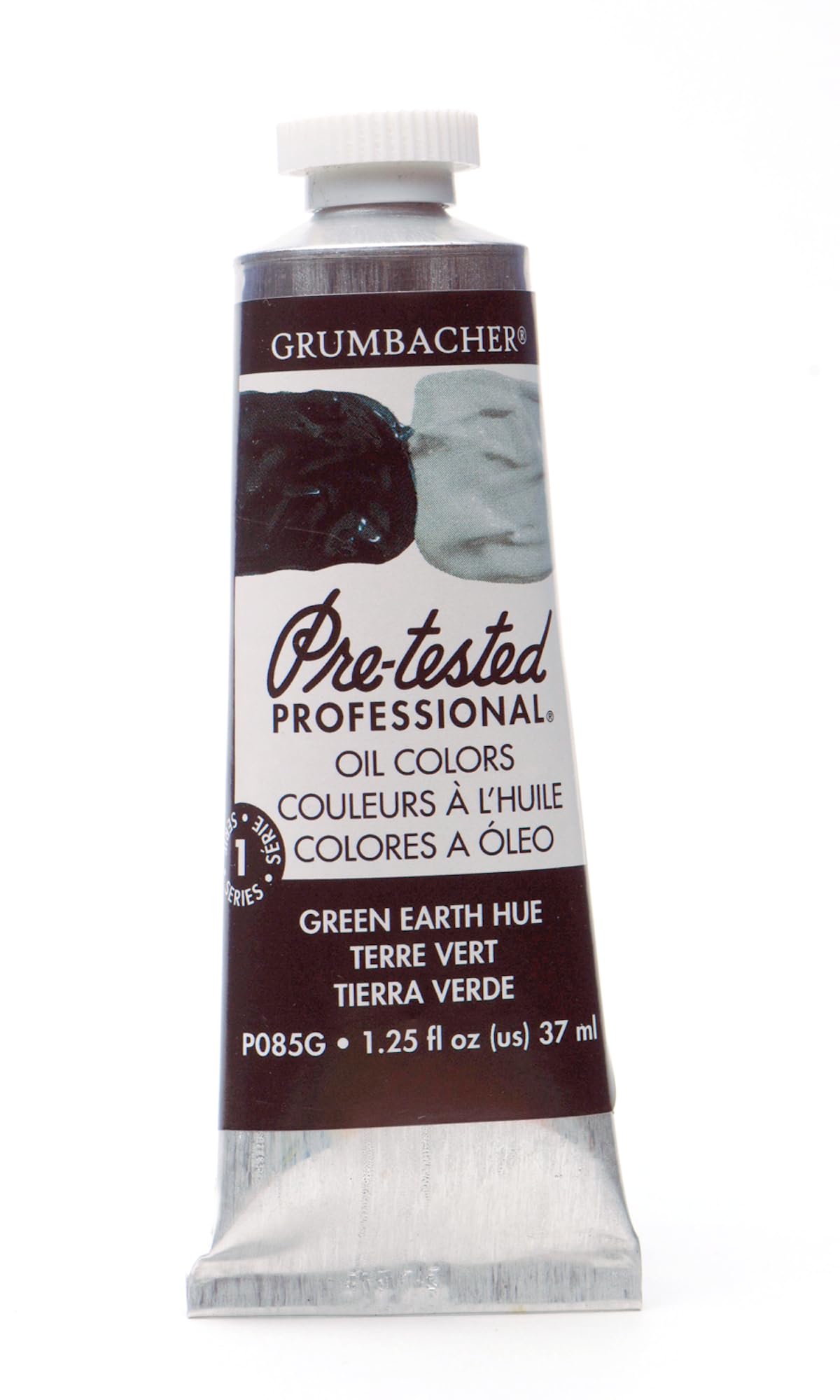 Grumbacher Pre-Tested Oil Paint, 37ml/1.25 Ounce, Green Earth (Terre Verte) (P085G)