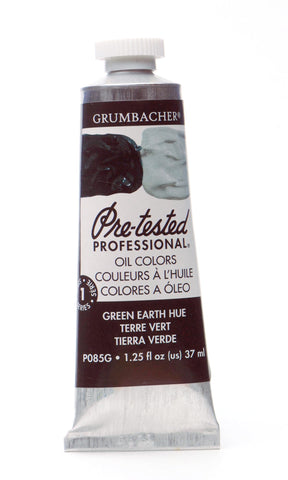 Grumbacher Pre-Tested Oil Paint, 37ml/1.25 Ounce, Green Earth (Terre Verte) (P085G)