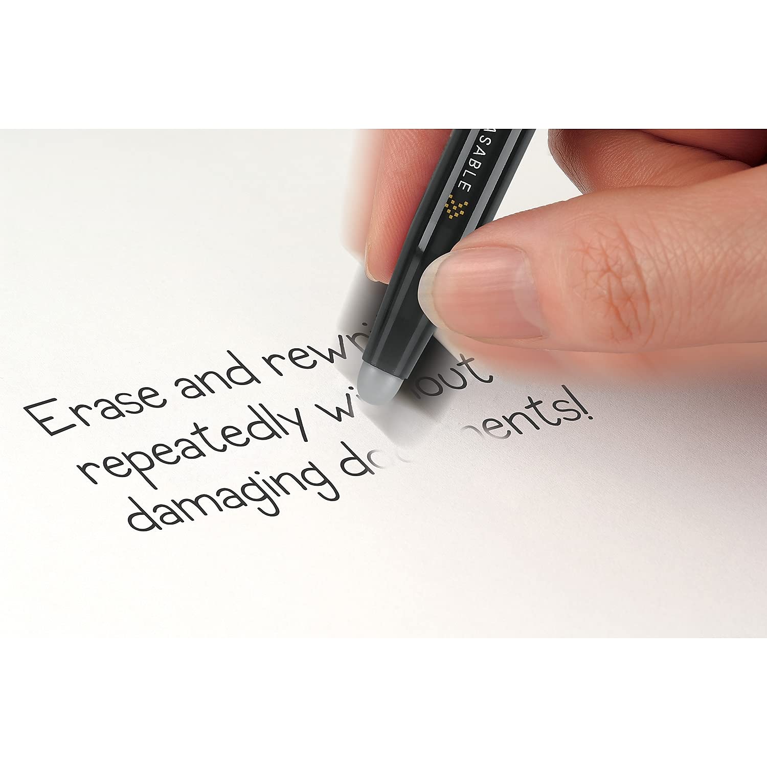 Pilot, FriXion Ball Erasable & Refillable Gel Ink Pens, Fine Point 0.7 mm, Pack of 3, Black