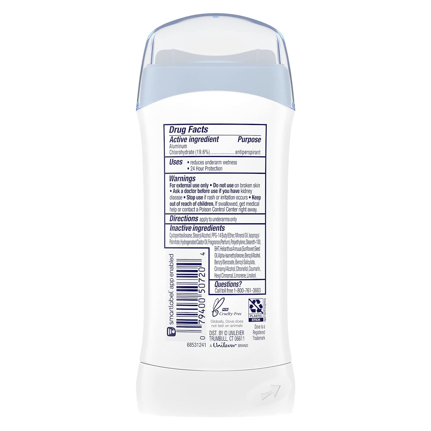 Dove Anti-Perspirant Deodorant Invisible Solid Powder 2.60 oz (Pack of 3)