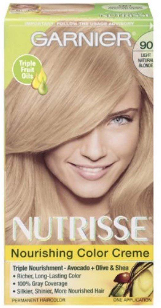 Garnier Nutrisse Nourishing Color Creme, Light Natural Blonde [90] 1 ea (Pack of 2)
