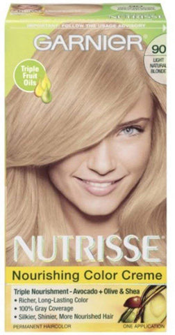 Garnier Nutrisse Nourishing Color Creme, Light Natural Blonde [90] 1 ea (Pack of 2)