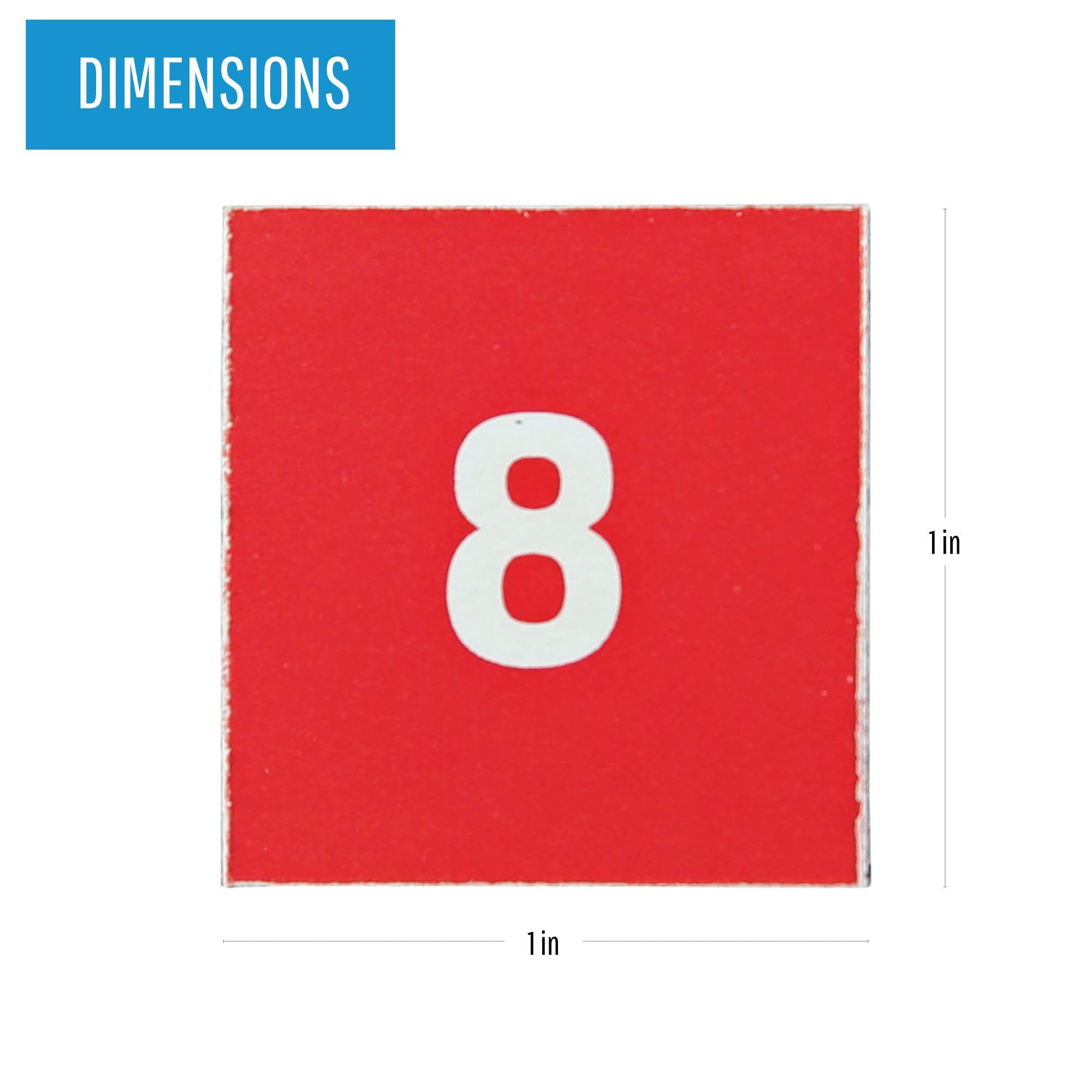 MasterVision Magnetic 1-31 Calendar Board Numbers, Set of 35-1" Calendar Dates, White on Red, Perfect Magnets for Dry Erase Planning Boards