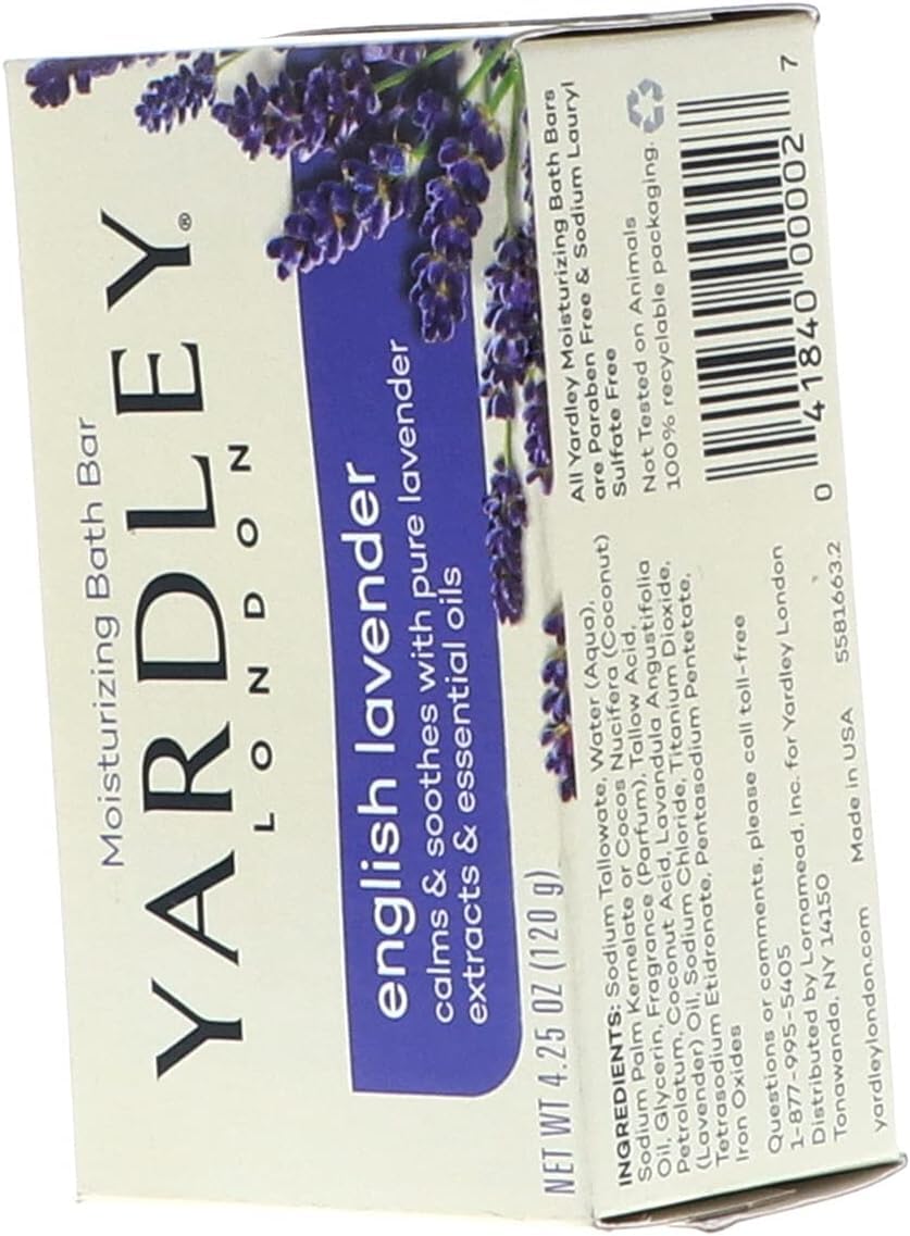 Yardley London English Lavender 4 Bar 4.25 oz (Packaging may vary)