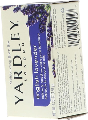 Yardley London English Lavender 4 Bar 4.25 oz (Packaging may vary)