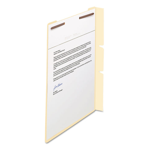 Smead Self-Adhesive Folder Divider, 1" Twin Prong Fastener, Letter Size, Manila, 100 per Box (68027)
