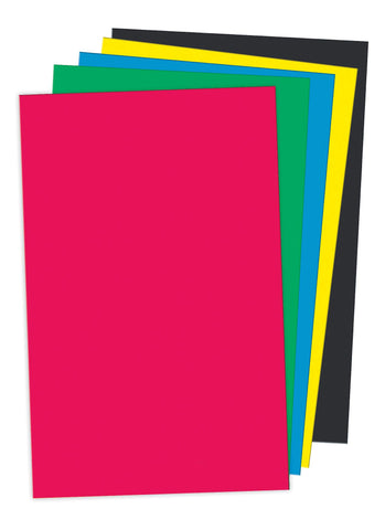 UCreate Primary Poster Board, 14" x 22", 5 Assorted Colors, Primary, 5 Sheets