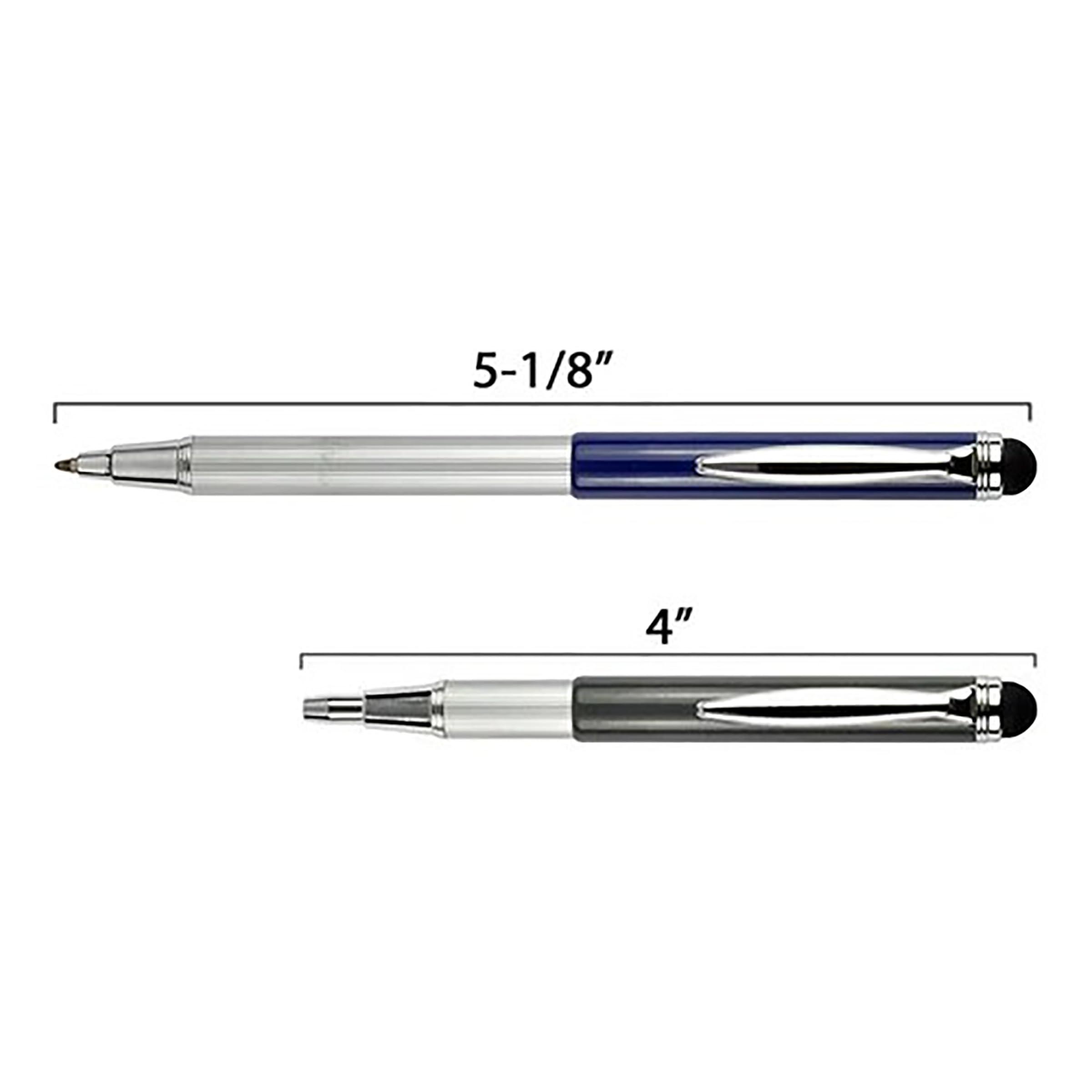Zebra Pen, StylusPen, 1.0mm Black Ink Ballpoint Pen with 8.0mm Stylus, Expandable Compact Design for Pockets and Purse, Dual-Purpose Touchscreen Tool, 2-Pack (33602)