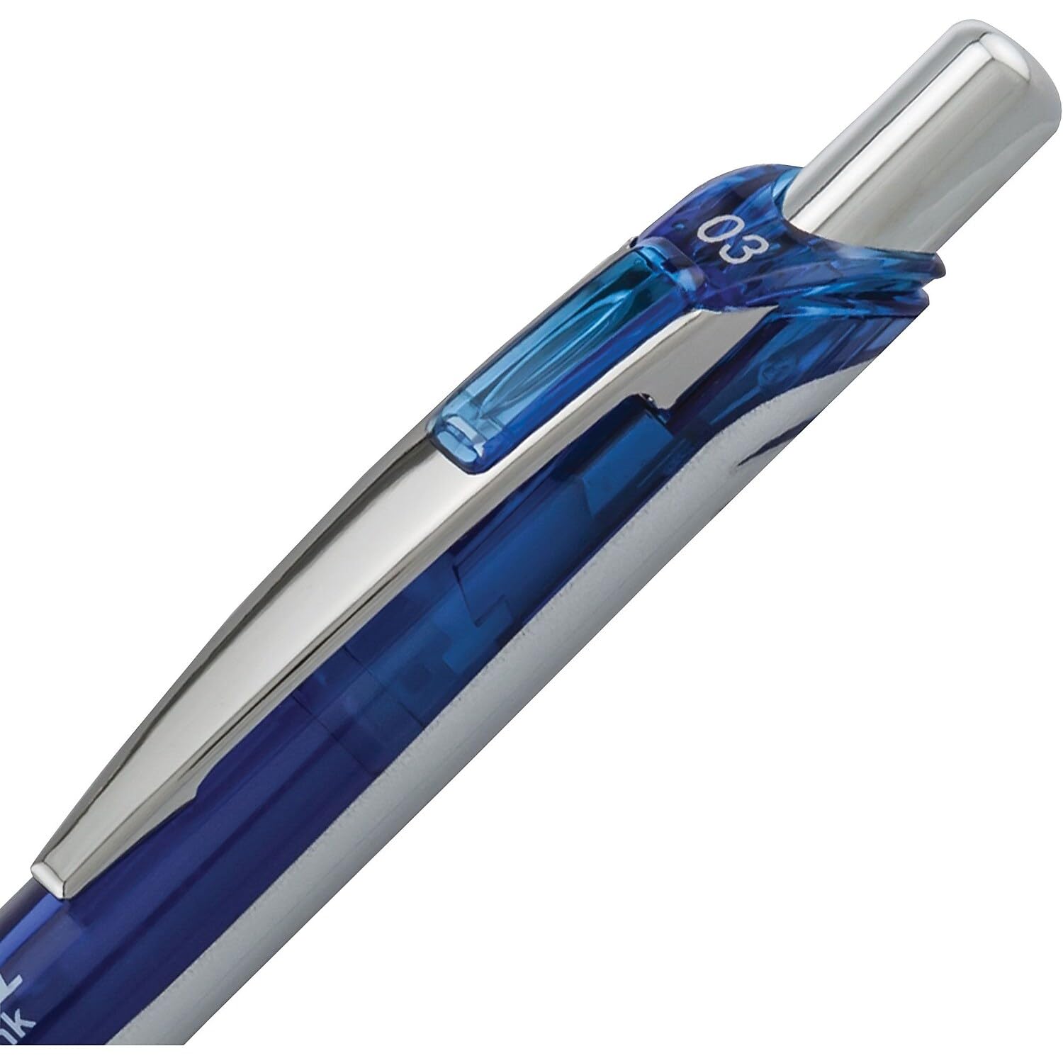 Pentel EnerGel RTX Retractable Liquid Gel Pen, (0.3mm), Needle Tip, Extra Fine Line, Blue Ink, Pack of 3 (BLN73BP3C)