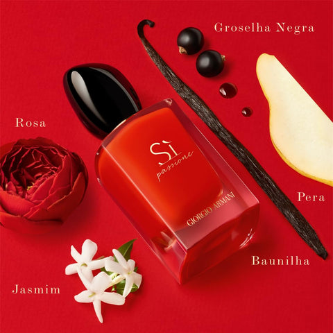 Armani Beauty – Sì Passione – Eau de Parfum – Vanilla Perfume for Women – Floral Citrus Fragrance – Blackcurrant Nectar, Damascena Rose, Black Tea Notes - 1.6 Fl Oz