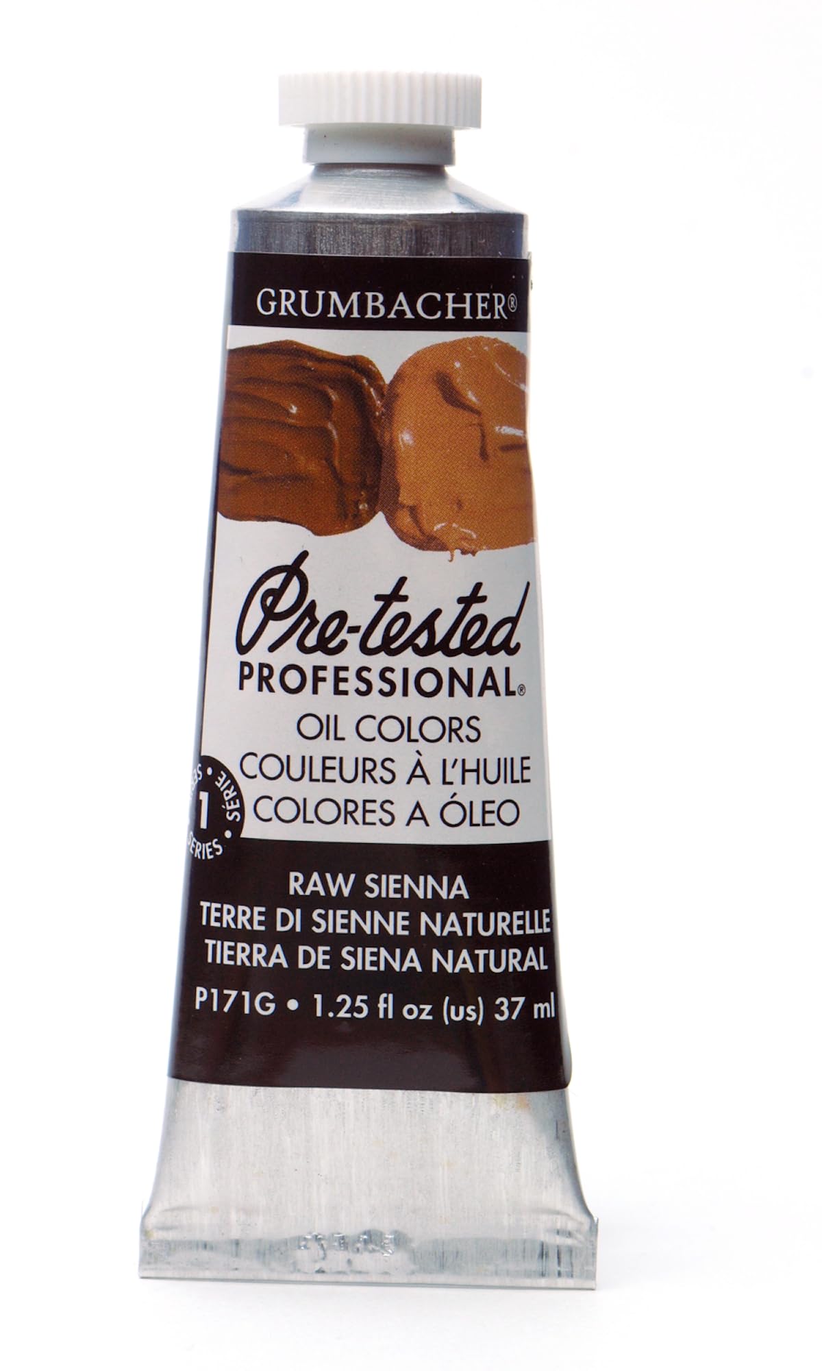 Grumbacher Pre-Tested Oil Paint, 37ml/1.25 Ounce, Raw Sienna (P171G)