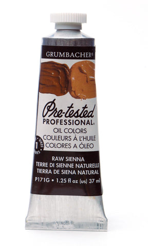 Grumbacher Pre-Tested Oil Paint, 37ml/1.25 Ounce, Raw Sienna (P171G)