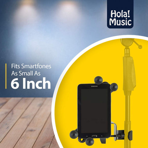 Pack of 2 Tablet Holder - Hola! Music Microphone Music Stand Tablet/Smartphone Holder Mount - Fits Devices from 6 to 15 Inch
