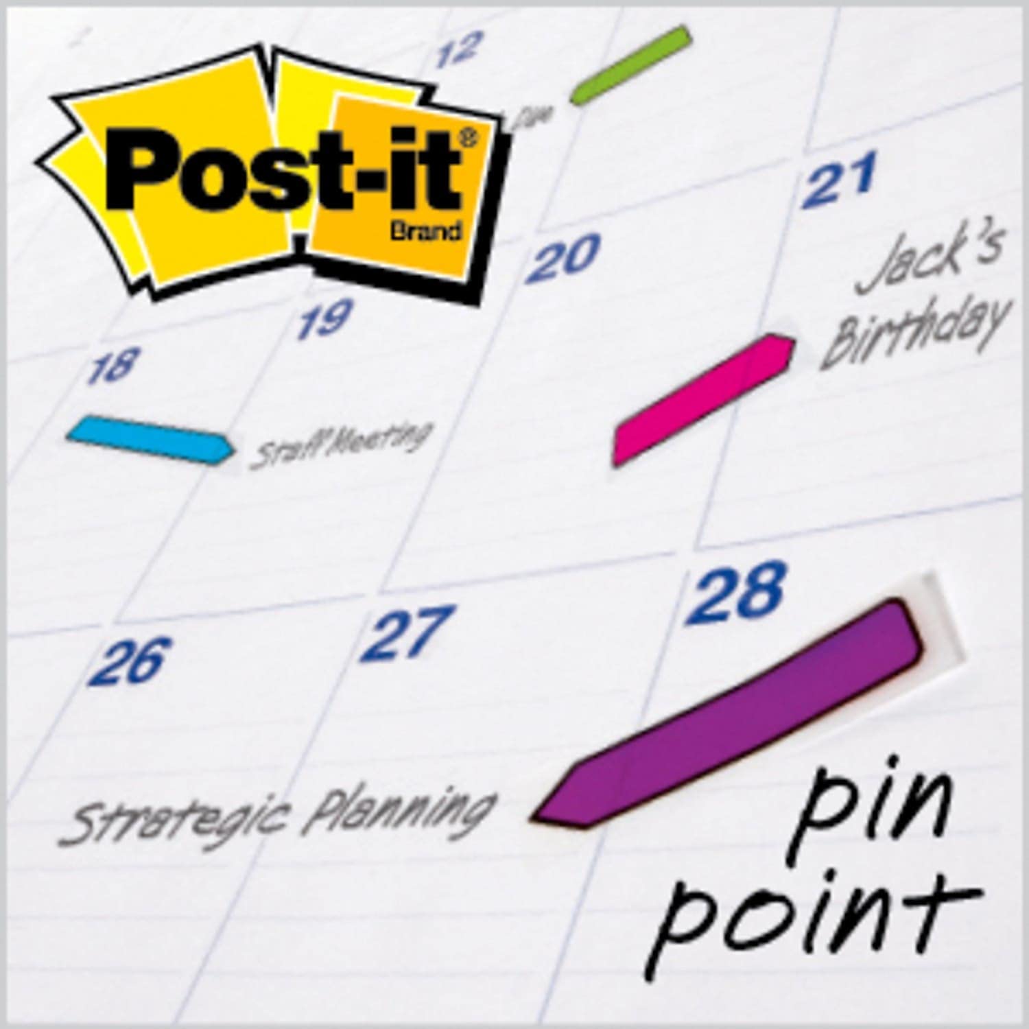 Post-it 684ARR4 Arrow 1/2-Inch Page Flags, Four Assorted Bright Colors, 24/Color, 96-Flags/Pack
