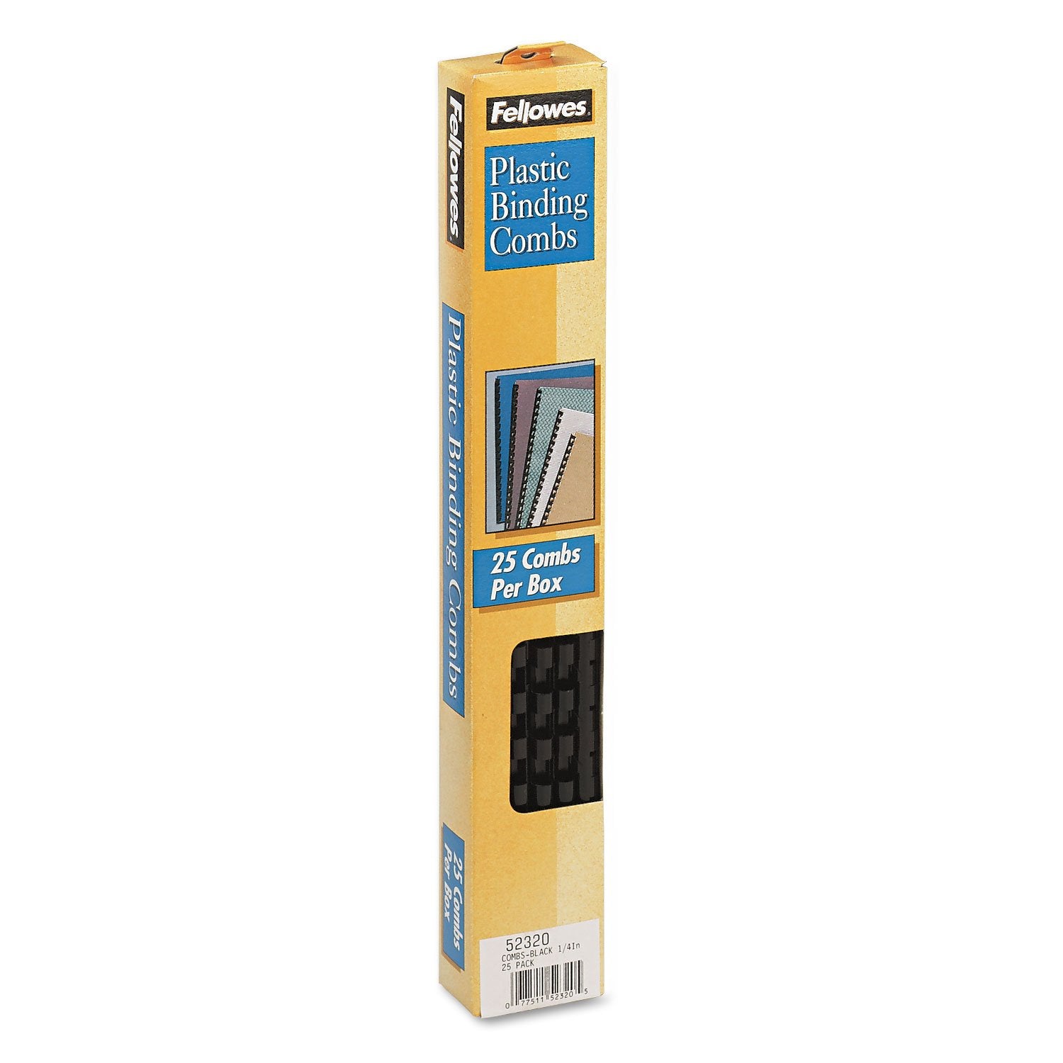 Fellowes 1/4in Black Binding Combs (25 Pack)