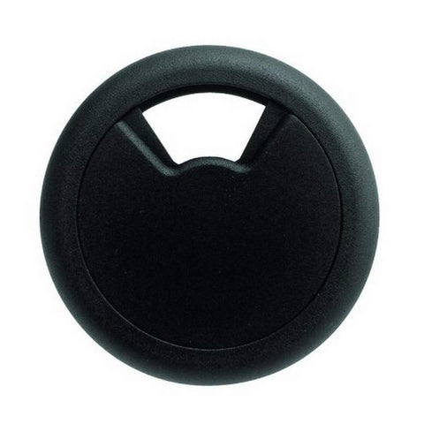 Cord Away Wire Organizer Grommet, 3 1/8" Diameter (80mm), 3 Adjustable Openings, Black