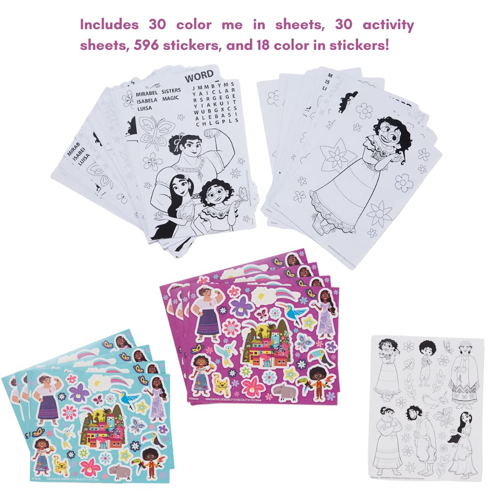 Innovative Designs Disney Encanto Deluxe Activity Set for Kids with Carrying Tin, Coloring Sheets, Stickers, & Art Supplies, 500+ Pieces
