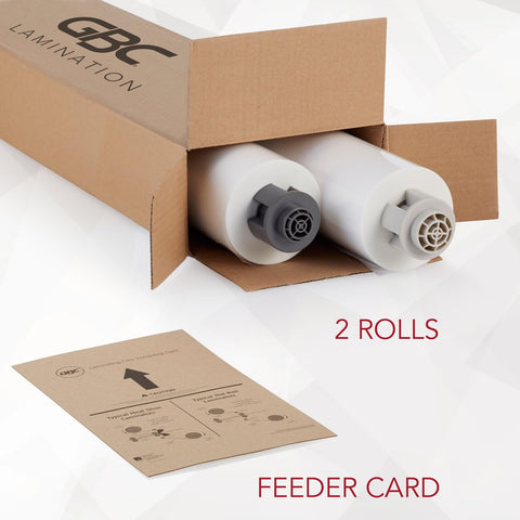 GBC Thermal Laminating Film, Rolls, Ultima 65 EZLoad, Nap I, 1.5 mil, 27" x 500', 2-Pack (3126061EZ)