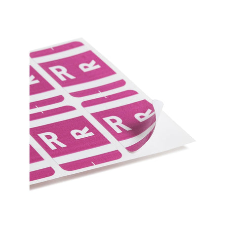 Smead AlphaZ ACCS Color-Coded Alphabetic Label, R, Purple, 100 Labels per Pack (67188)