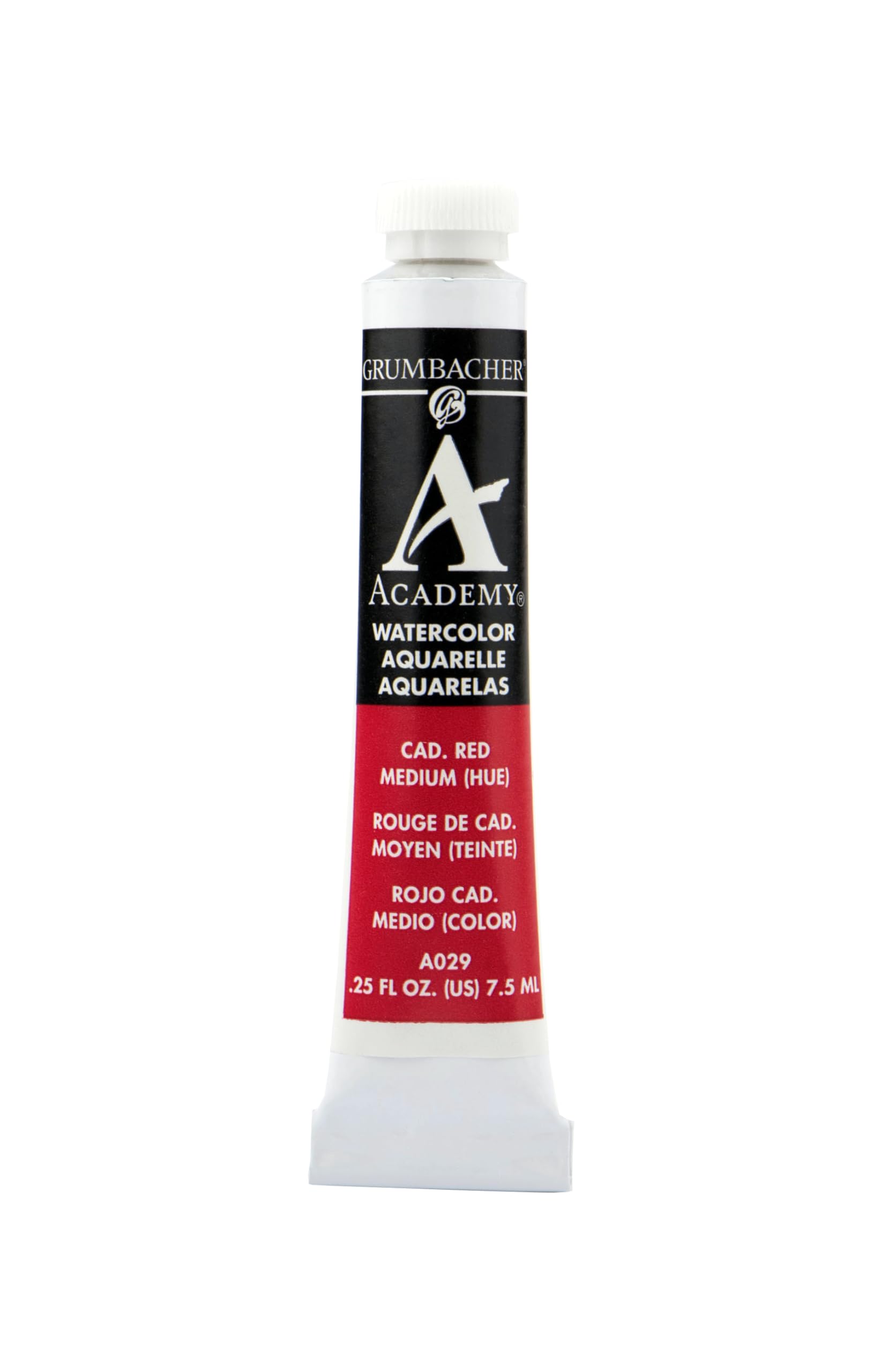Grumbacher Academy Watercolor Paint, 7.5ml/0.25 Ounce, Cadmium Red Medium Hue (A029)