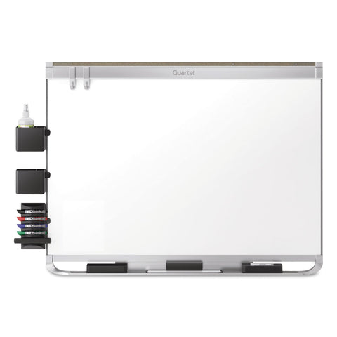 Quartet Magnetic Whiteboard, Porcelain, White Board, Dry Erase Board, 8' x 4', Aluminum Frame, Prestige 2 Duramax (P558AP2)