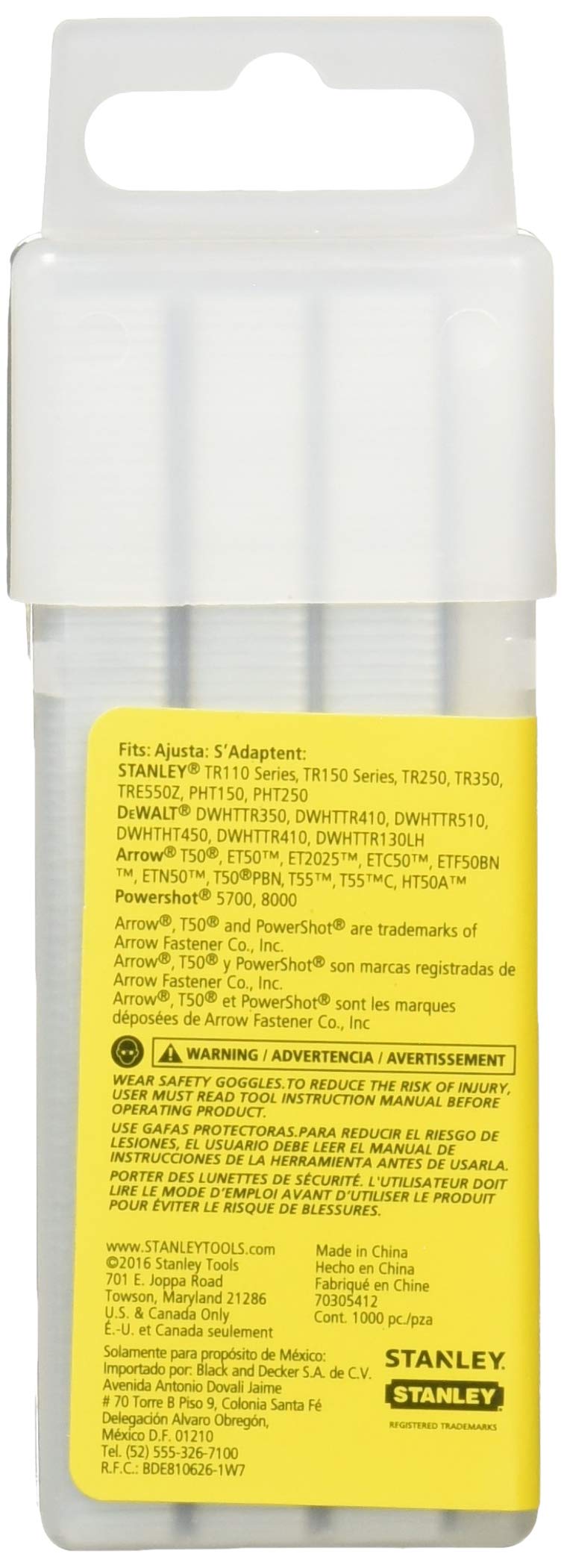 Stanley Sharpshooter Staples, 3/8 Inch Leg Length, 1000/Box (TRA706T)