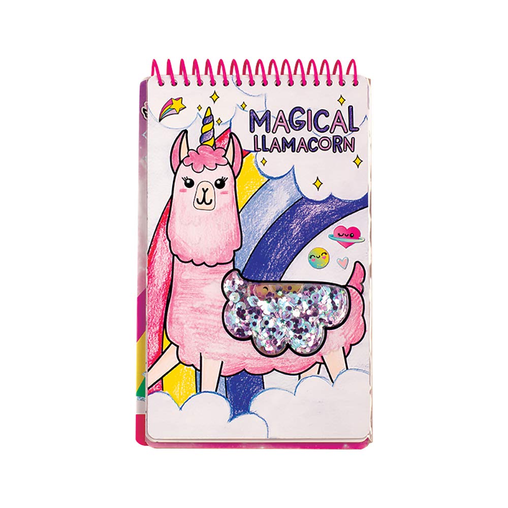Fashion Angels Llama Shaker Compact Sketch Portfolio/Llama Sketch Book/Llama Coloring Book