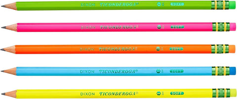 Ticonderoga 13810 #2 Neon Pencils 10 Pack